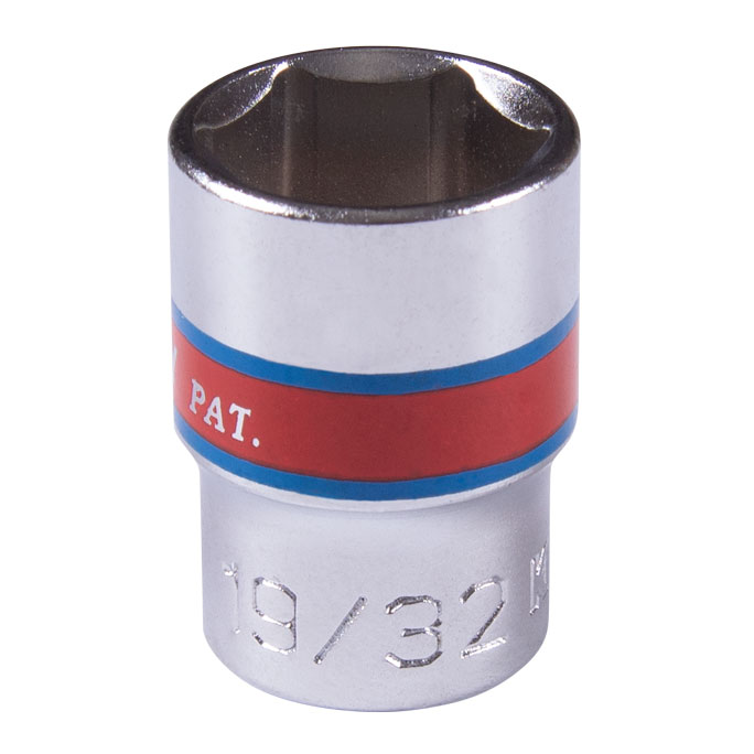 Головка торцевая стандартная шестигранная 3/8", 19/32", дюймовая KING TONY 333519S