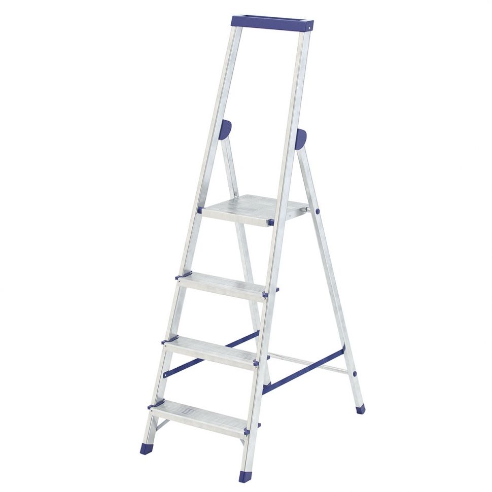 Стремянка алюминиевая с органайзером "Универсал", 4 ступени, Россия, Сибртех