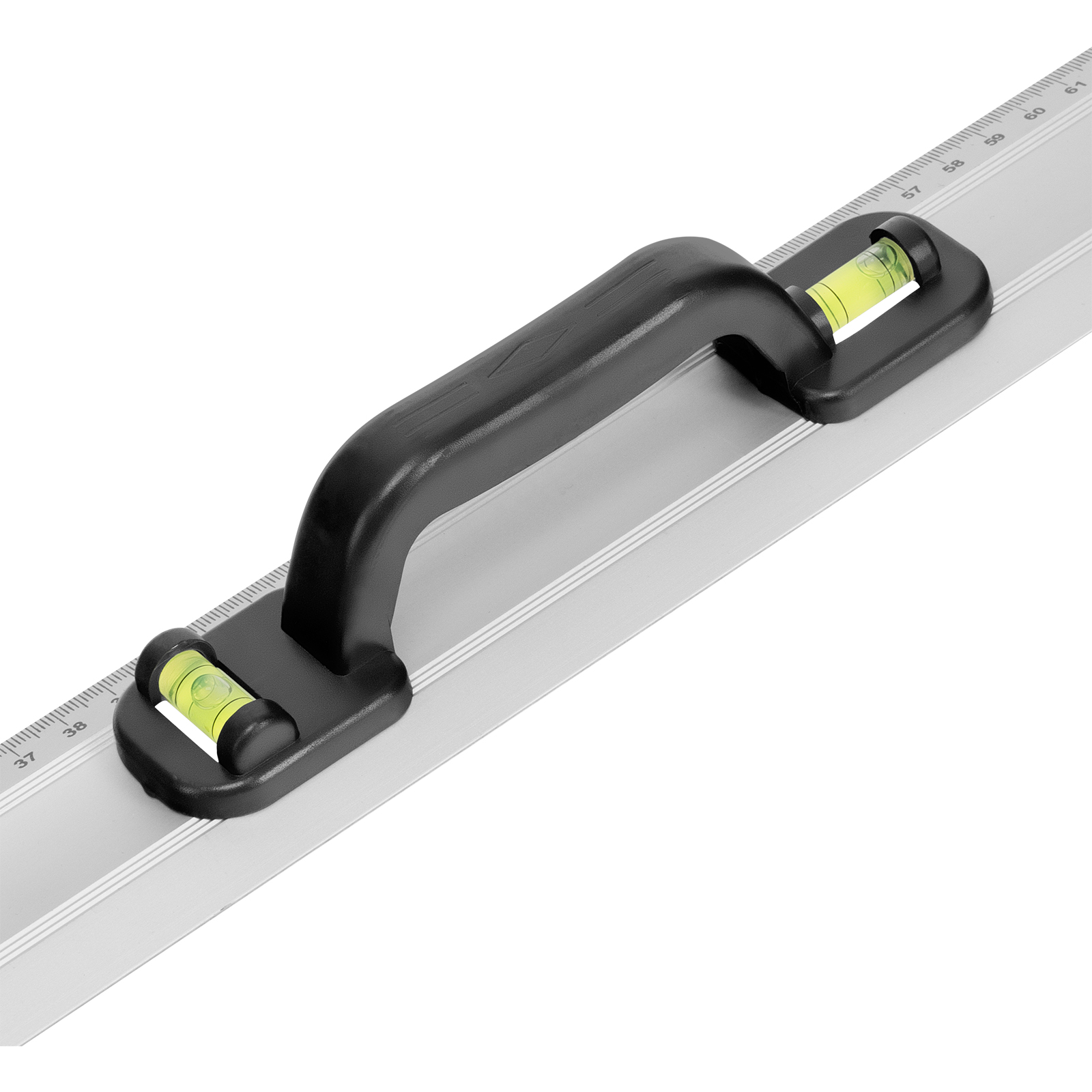 Линейка-уровень, 1000 мм, металлическая, пластмассовая ручка 2 глазка Matrix