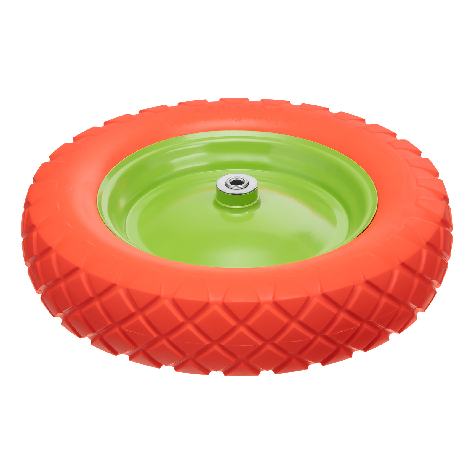 Колесо полиуретановое 4.80/4-8, длина оси 90 мм, подшипник 12 мм Сибртех