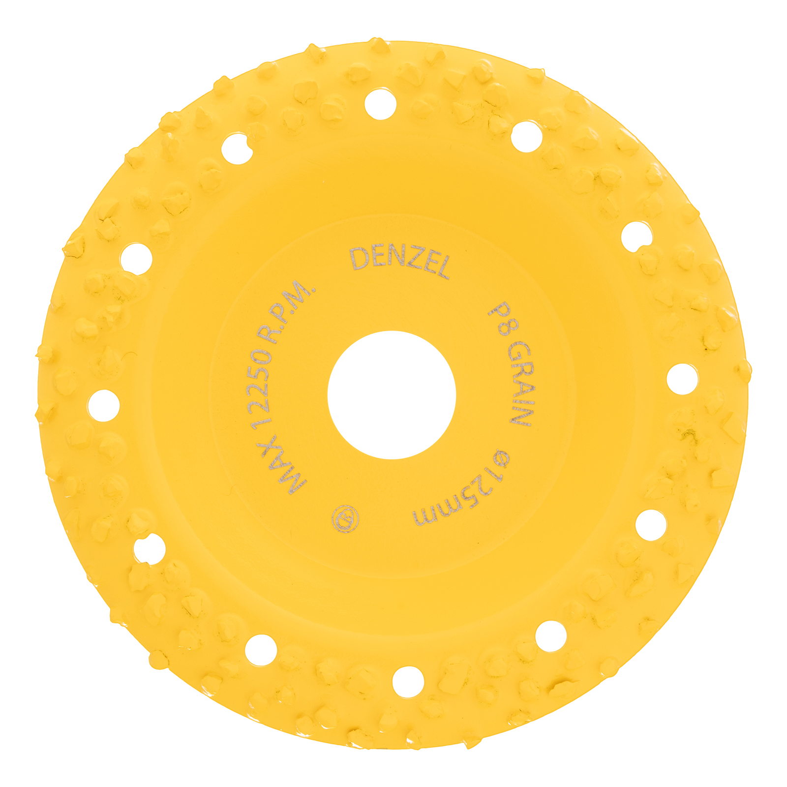 Чашка твёрдосплавная зачистная,125 мм, Наклонная, крупное зерно #8 Denzel