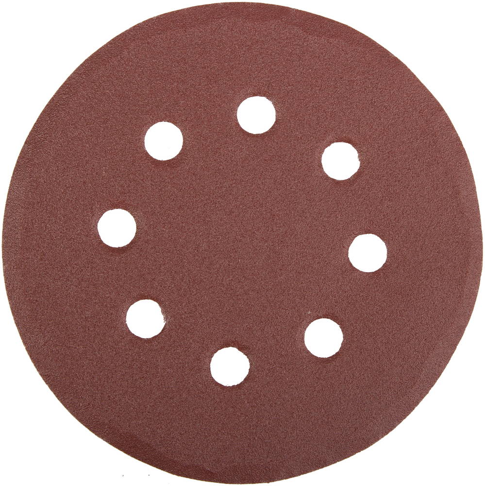 Круг шлифовальный универсальный STAYER "MASTER" из абразивной бумаги на велкро основе, 8 отверстий, Р180, 125мм, 5шт