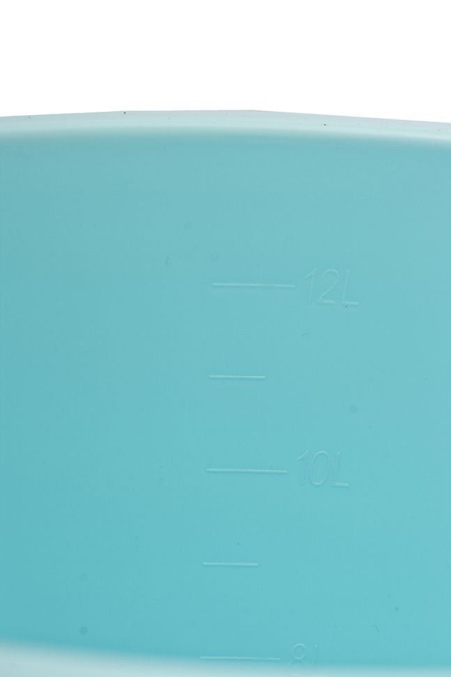 Ведро пластмассовое круглое 12 л, с крышкой, бирюзовое, Россия Elfe