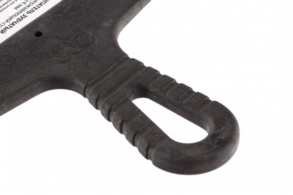 Шпатель из нержавеющей стали, 200 мм, зуб 4 х 4 мм, пластмассовая ручка Россия