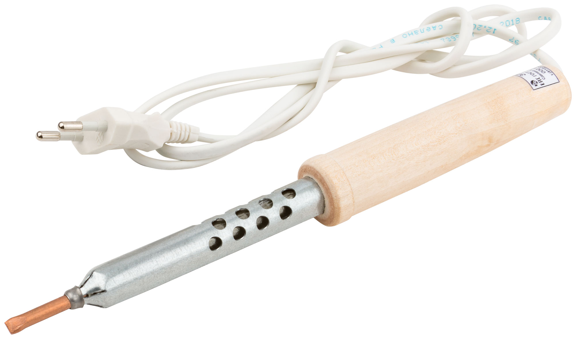 Паяльник 220 В, деревянная ручка  25 Вт