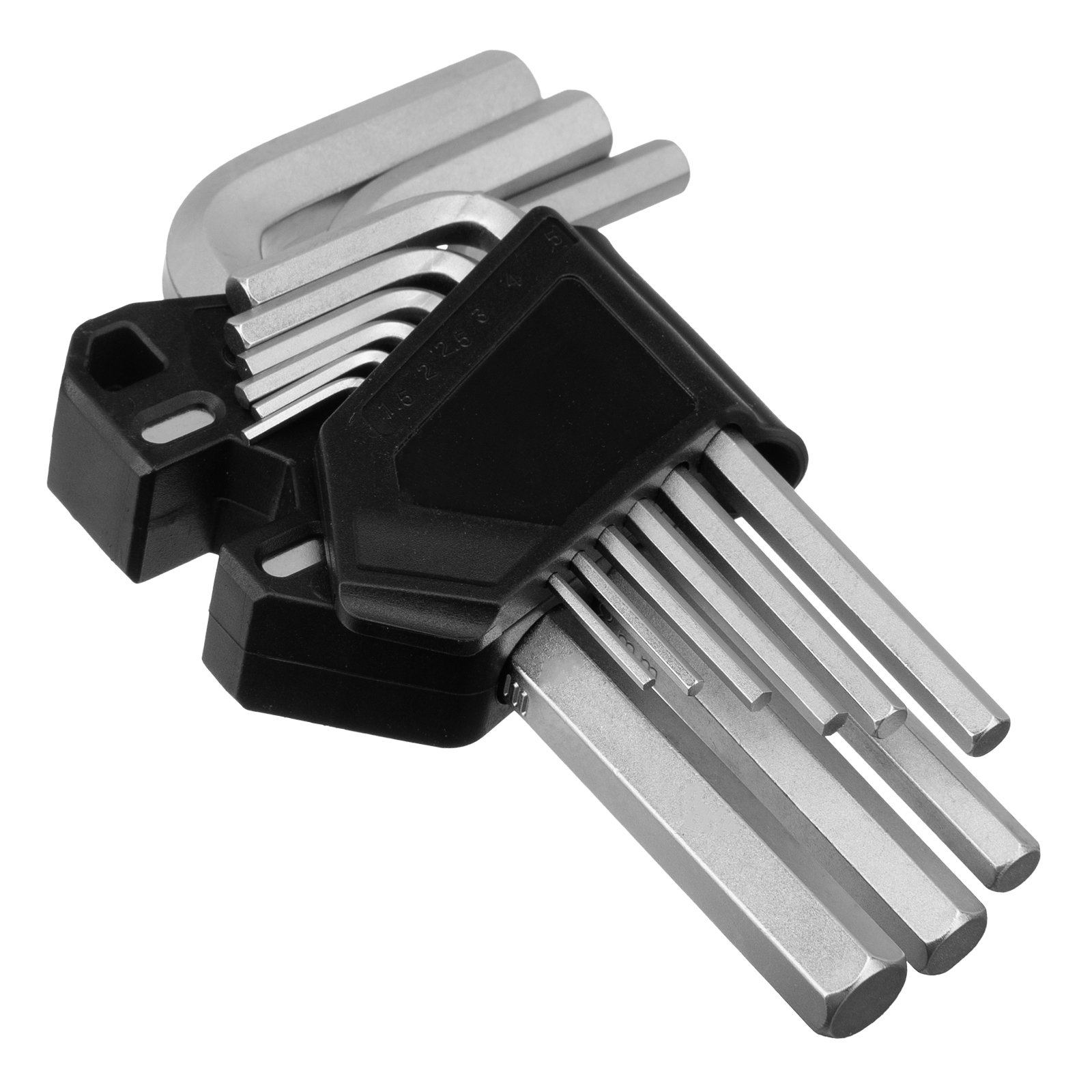 Набор ключей имбусовых, HEX, 1,5-10 мм, CrV, 9 шт. Сибртех