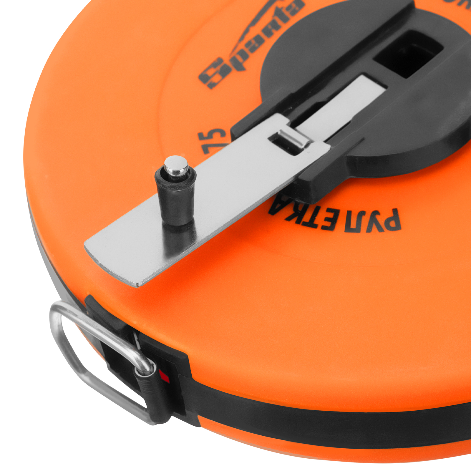 Рулетка геодезическая, 20 м х 12,5 мм, лента ПВХ, закрытый круглый корпус Sparta