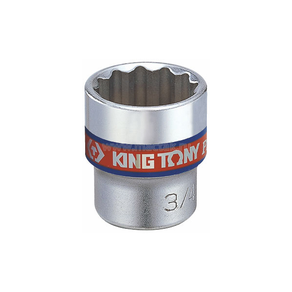 Головка торцевая стандартная двенадцатигранная 3/8", 19/32", дюймовая KING TONY 333019S