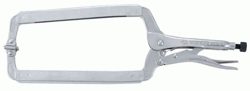 Зажим с фиксатором 457 мм, С-образный, с подвижными губками KING TONY 6625-18