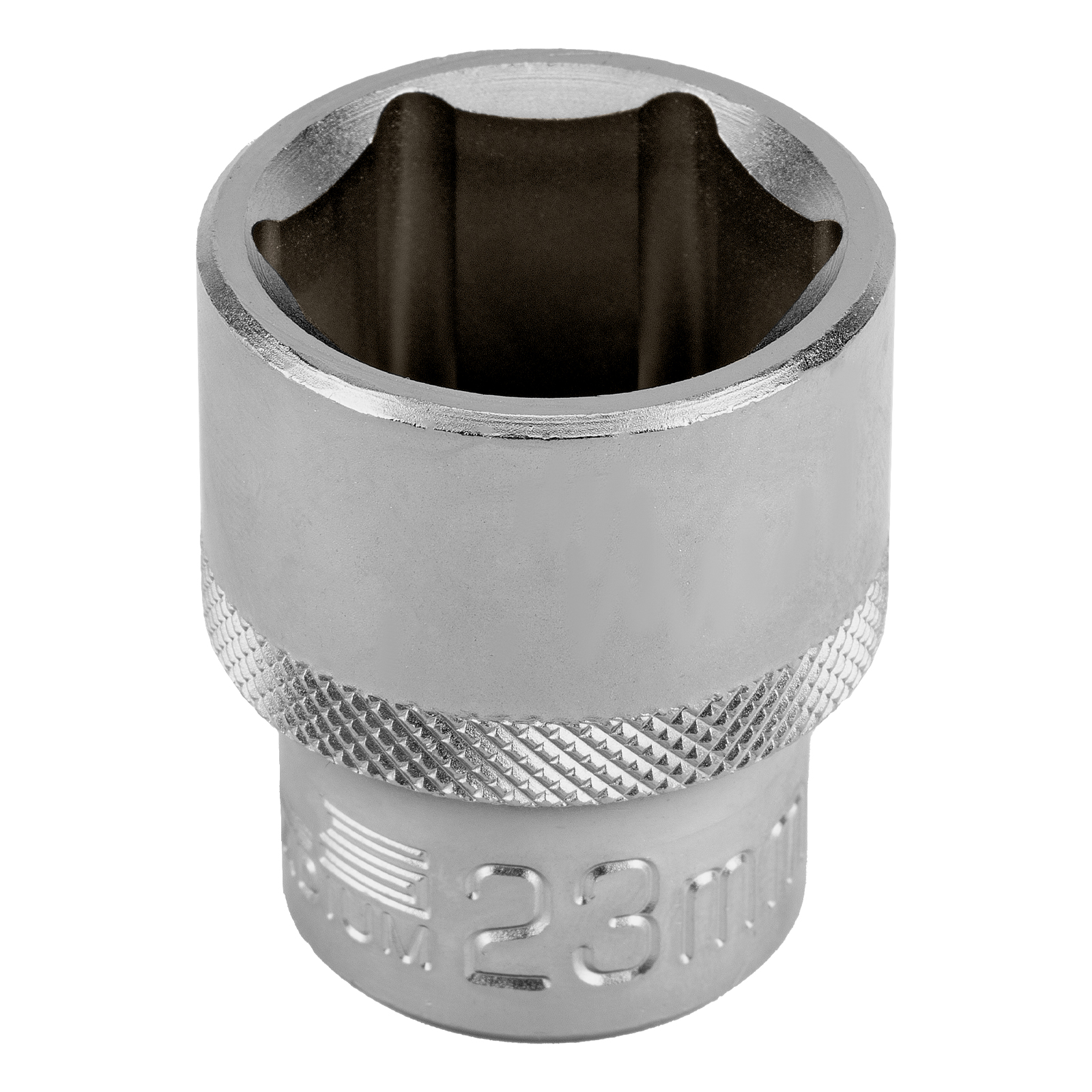 Головка торцевая, 23 мм, шестигранная, CrV, под квадрат 1/2 Stels