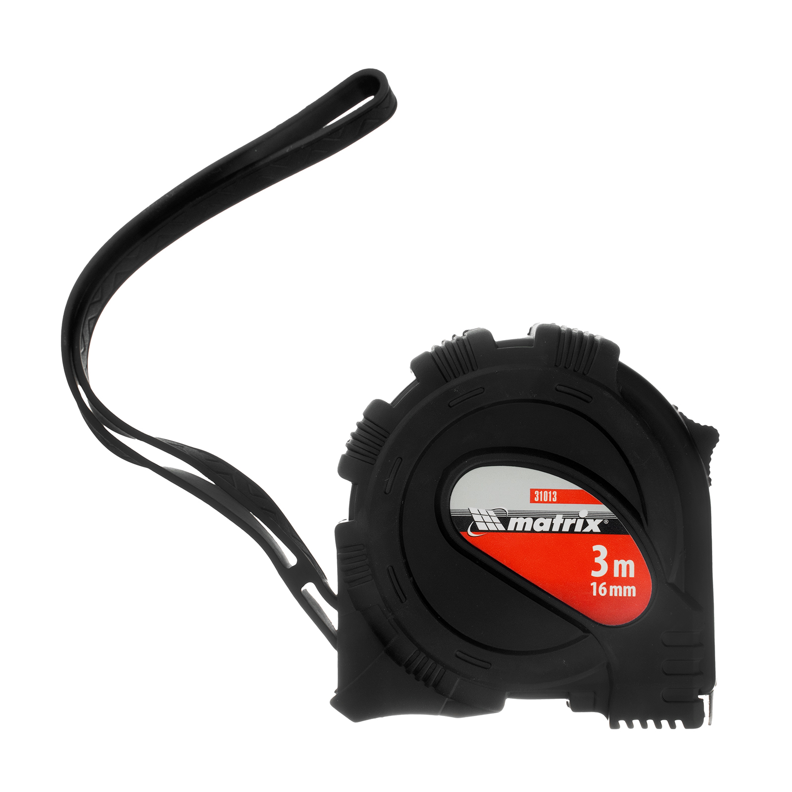 Рулетка Black,3 м х 16 мм,обрезиненный корпус Matrix