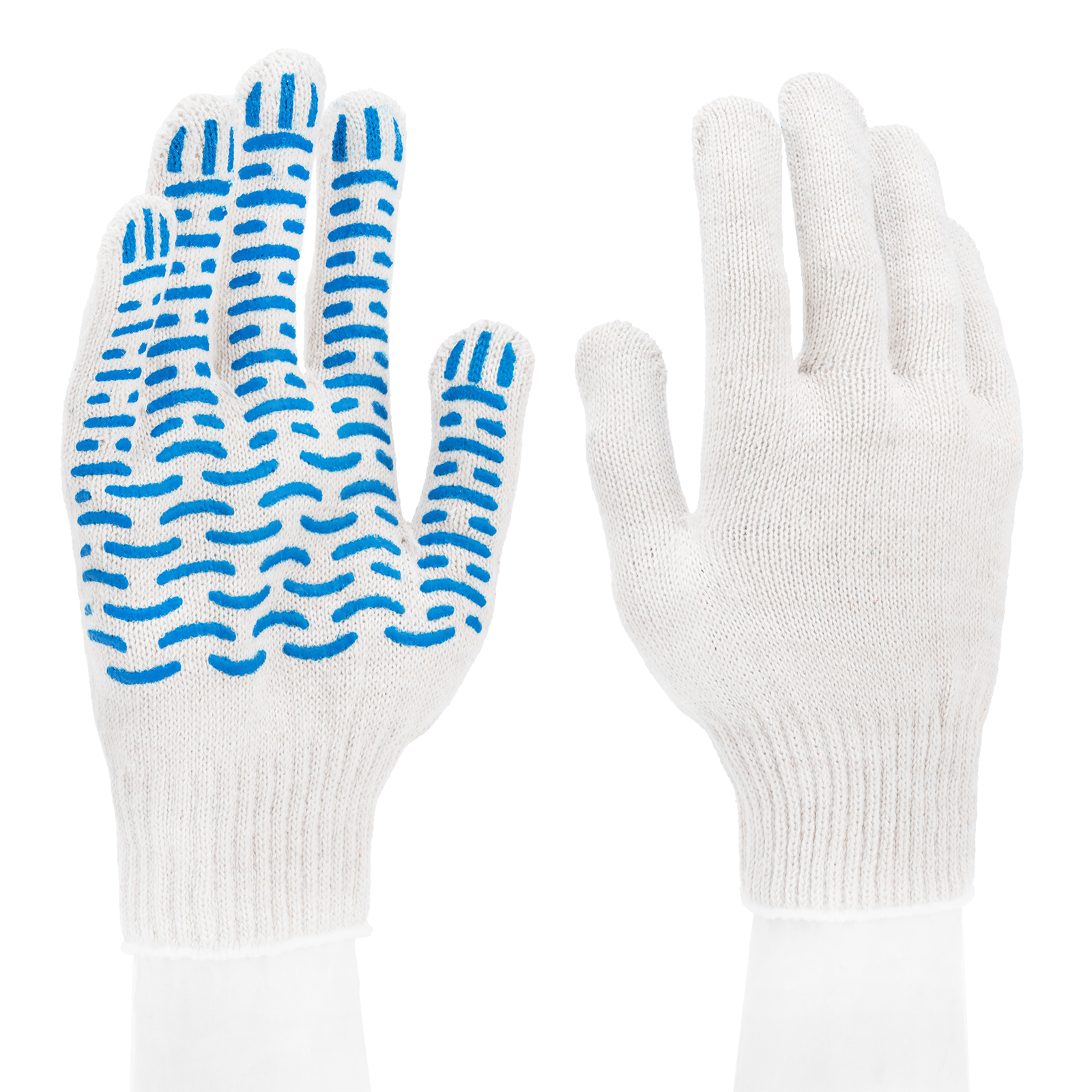 Перчатки х/б, ПВХ покрытие, "Волна", 10 класс