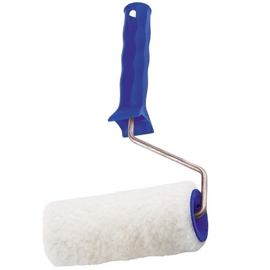 Валик "Искусственный мех" с ручкой, 150 мм, ворс 15 мм, D 48 мм, D ручки 6 мм, полиэстер Сибртех