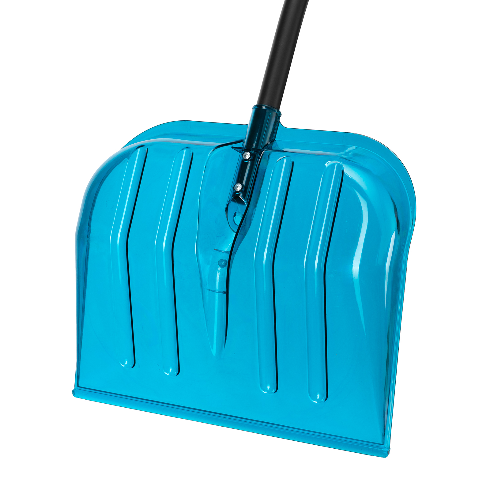 Лопата для уборки снега, поликарбонат, 475х400х1385мм, алюминиевый черенок, ПВХ оплетка, LUXE Palisad