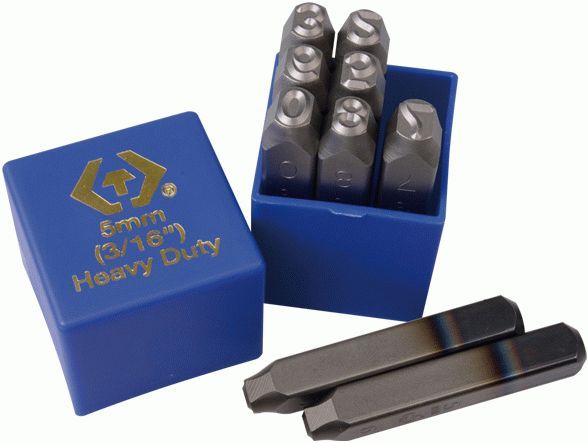 Набор ударных клейм 5 мм, цифры, 9 предметов, хвостовик HRC 40 KING TONY 11509SQ05