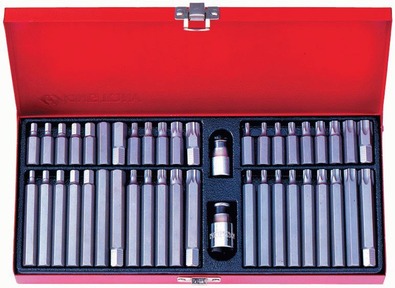 Набор вставок (бит) 10 мм, Torx, Spline, Hex, 44 предмета KING TONY 1044CQ