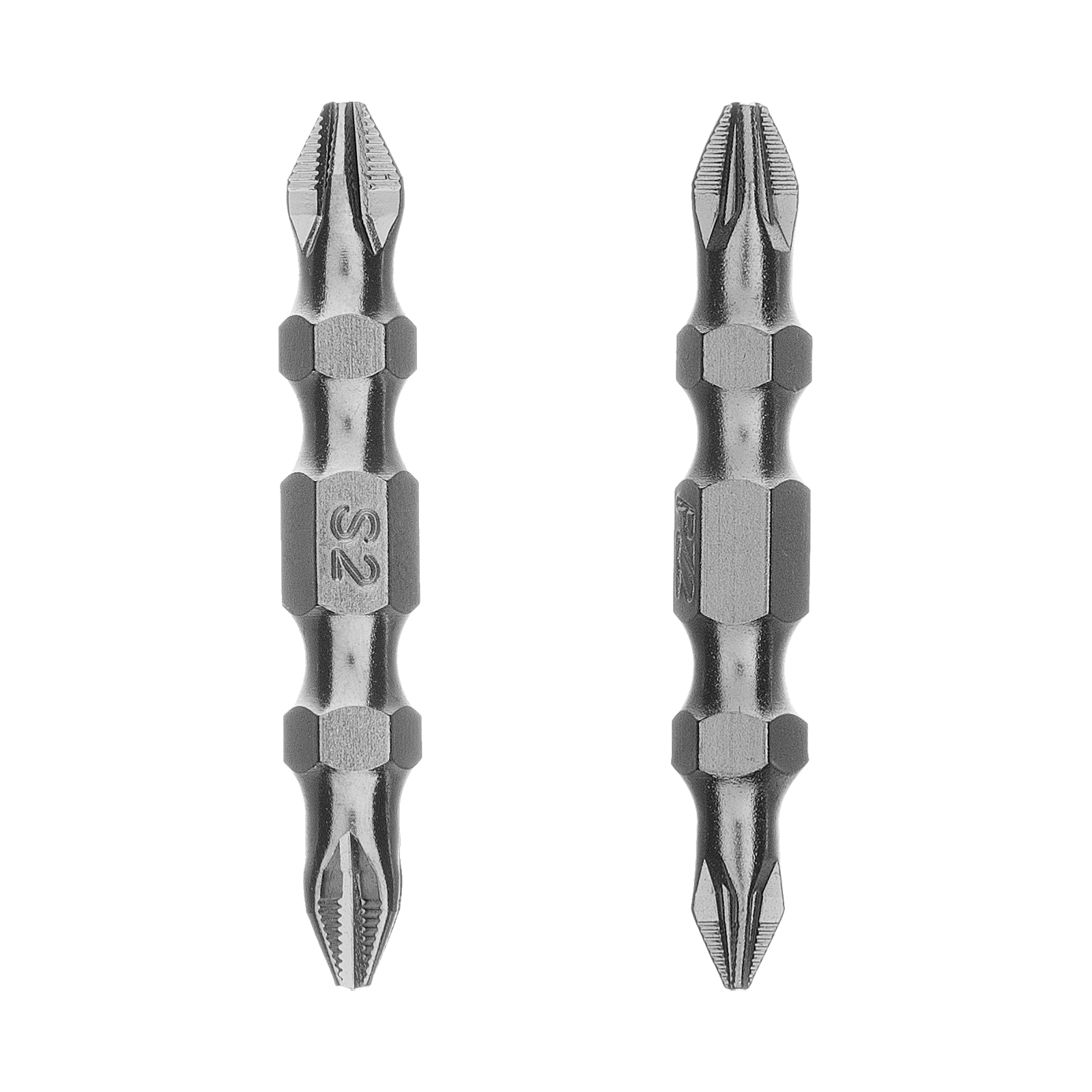 Набор бит двухстор., PH2-PH2х45мм, PZ2-PZ1х45мм, сталь S2, 2 шт. Gross