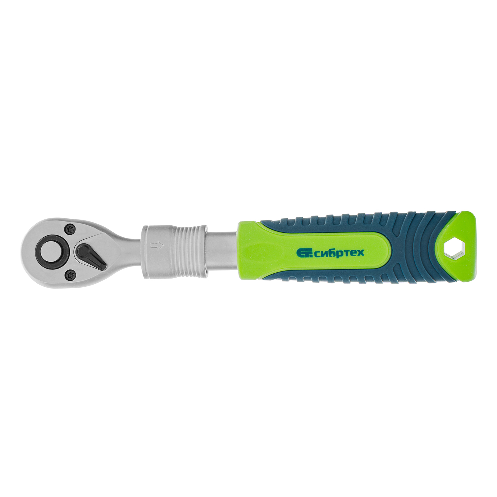 Ключ-трещотка телескопический 1/4", 170-230 мм, 72 зуба, с быстрым сбросом Сибртех