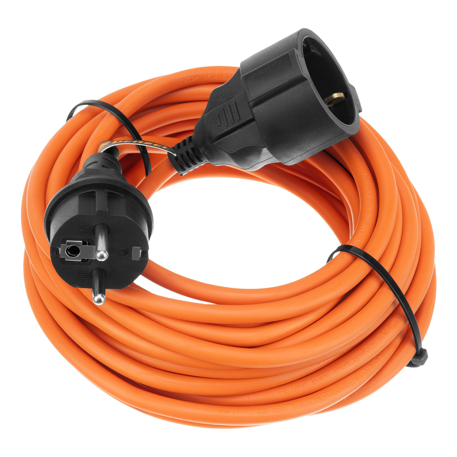 Удлинитель-шнур силовой Garden Series, б/з, ПВС, 10м, 1 розетка, 2 x 1 мм, Denzel