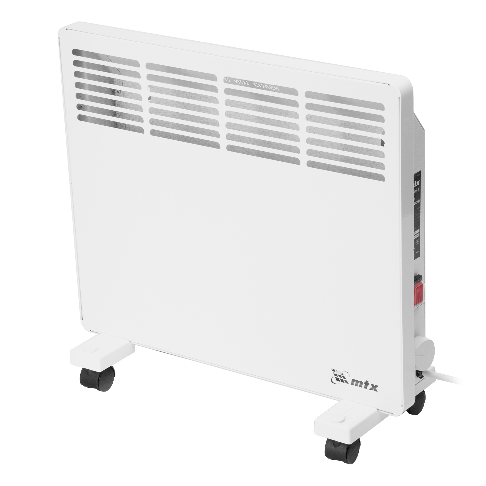 Конвектор электрический КМ-1000.1, 230 В, 1000 Вт, X-образный нагреватель, колеса, термостат MTX