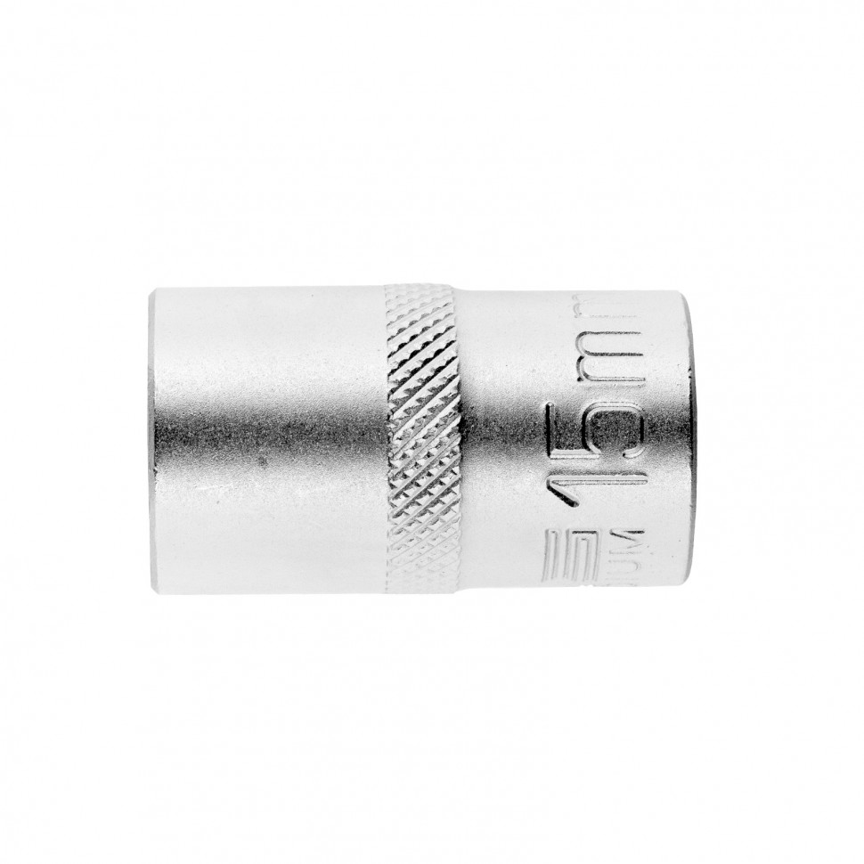 Головка торцевая, 15 мм, двенадцатигранная, CrV, под квадрат 1/2, хромированная Stels
