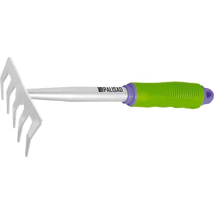 Грабли 5 - зубые, 115 х 275 мм, стальные, пластиковая рукоятка, Connect, Palisad