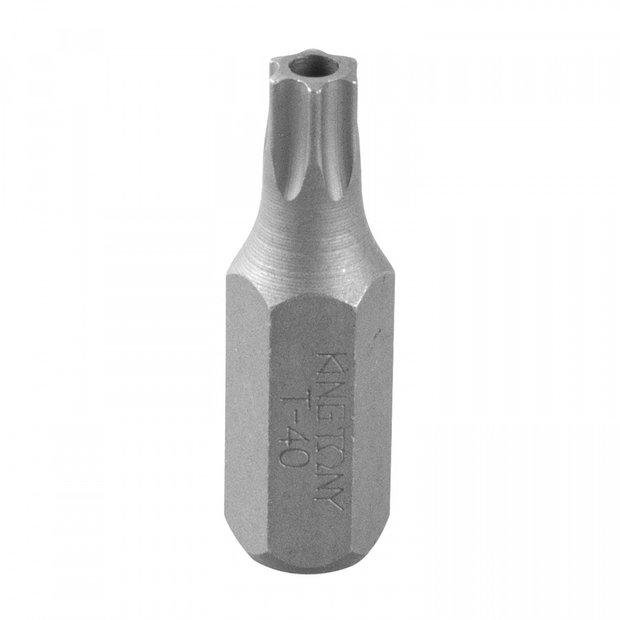 Вставка (бита) торцевая 10 мм, Torx, Т40, L = 36 мм, с отверстием KING TONY 163640U