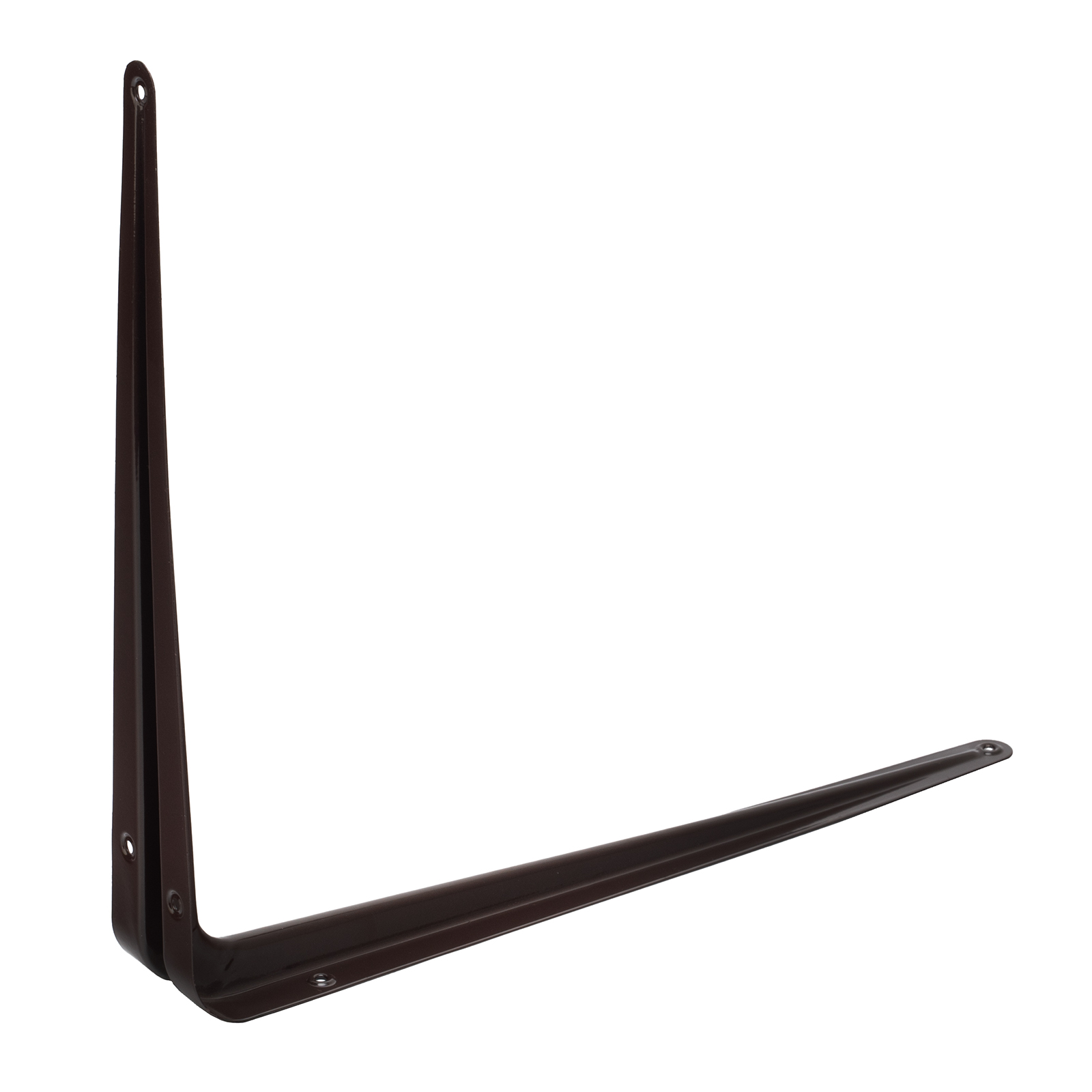 Кронштейн угловой с ребром, 350 х 400 мм, коричневый, / Сибртех