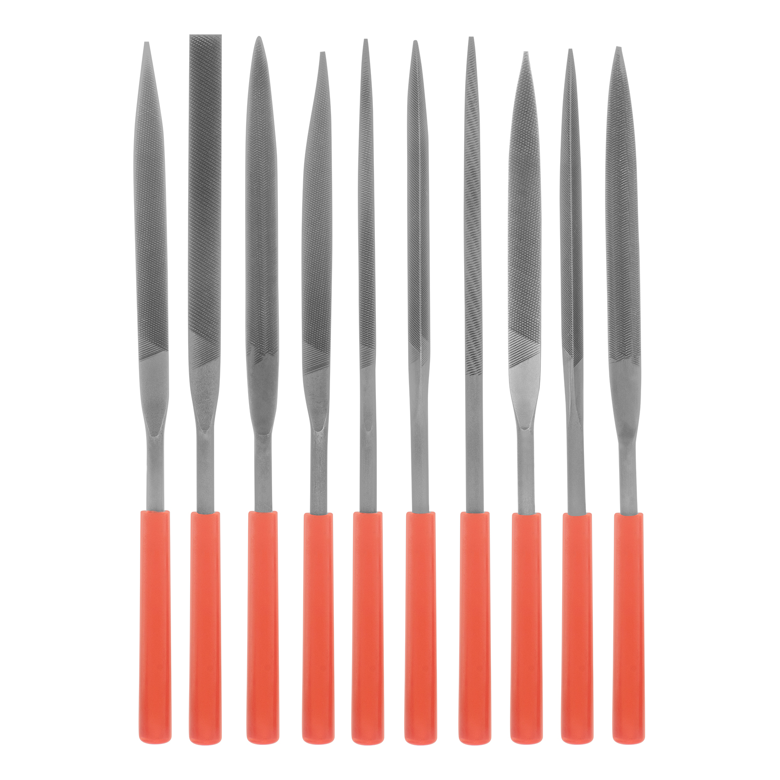 Набор надфилей, 180 х 5 мм, 10 шт, пластиковые рукоятки Matrix