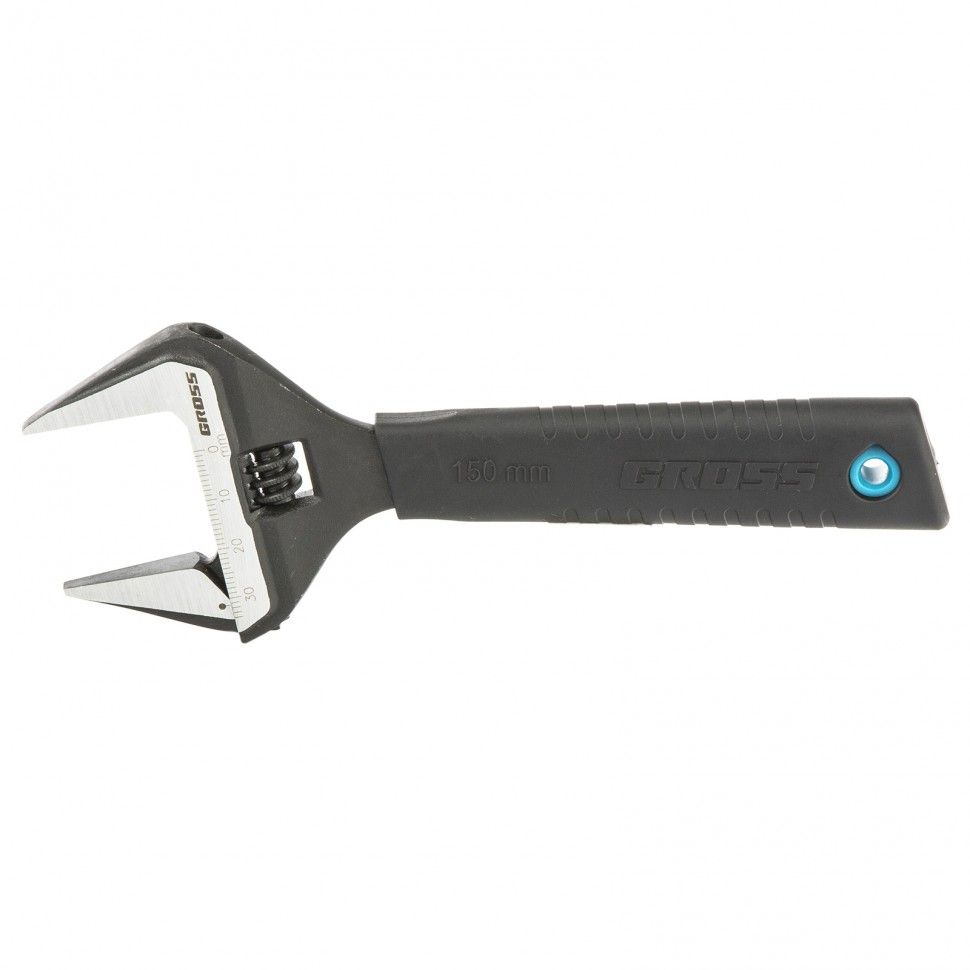 Ключ разводной, 150 мм, CrV, тонкие губки, защитные насадки Gross
