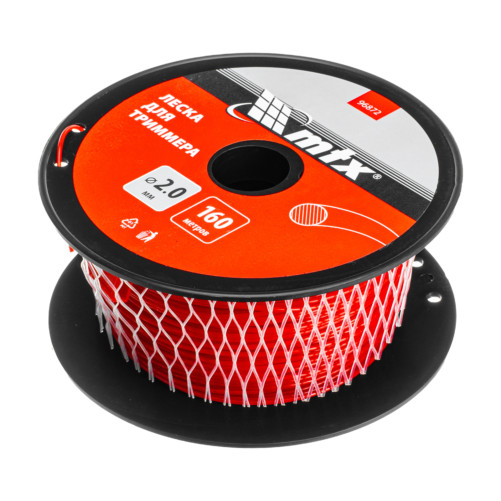 Леска для триммера круглая 2,0 мм х 160 м, на катушке MTX