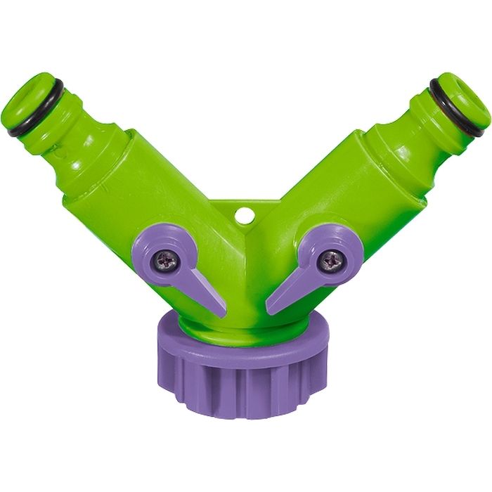 Разветвитель двухканальный, регулируемый, со штуцерами Palisad