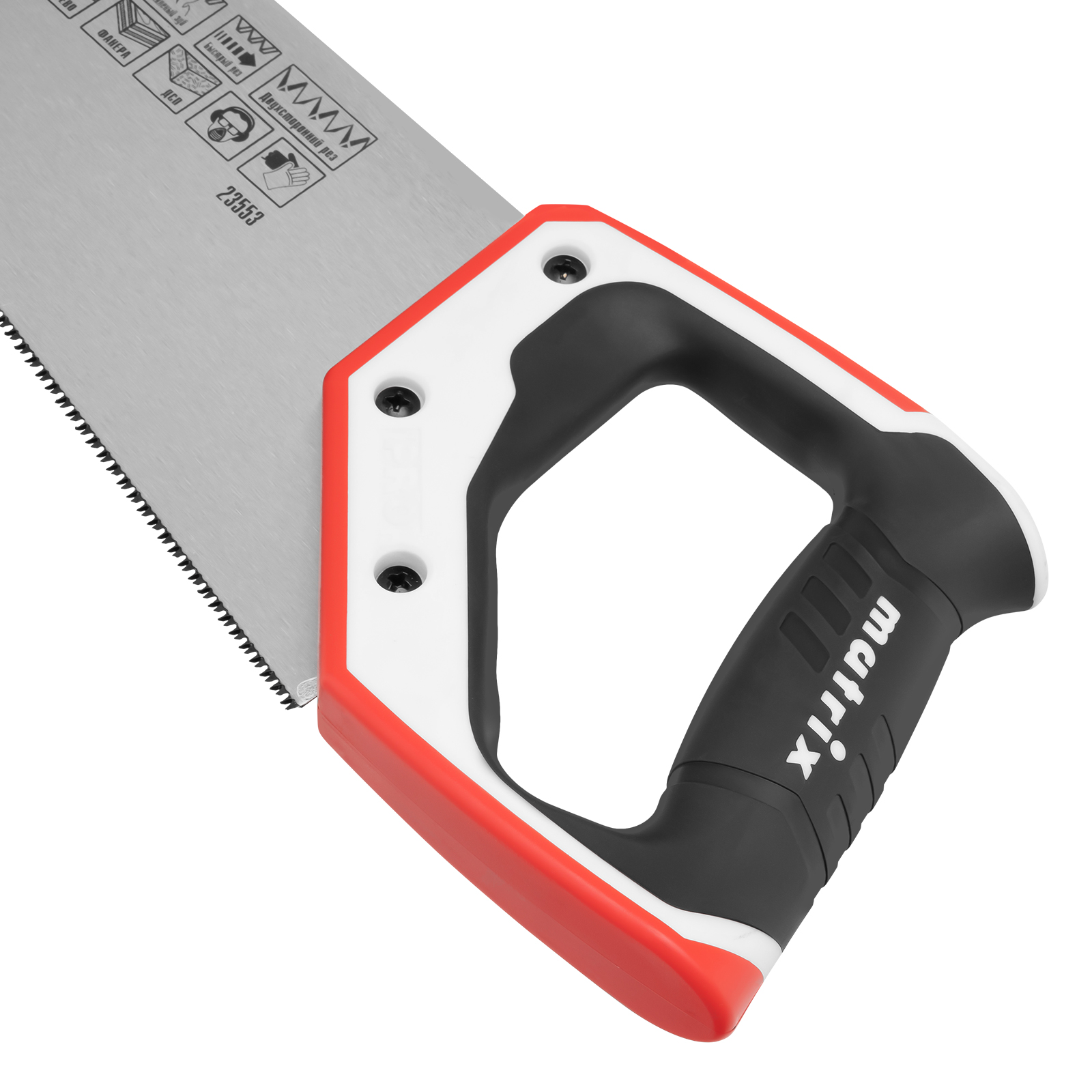 Ножовка по дереву для точных пильных работ, 400 мм, каленый зуб 3D, 14 TPI, трехкомпонентная рукоятка, Pro Matrix