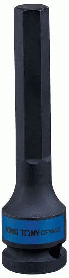 Насадка (бита) ударная торцевая 1/2", HEX, 10 мм, L = 100 мм KING TONY 406510M