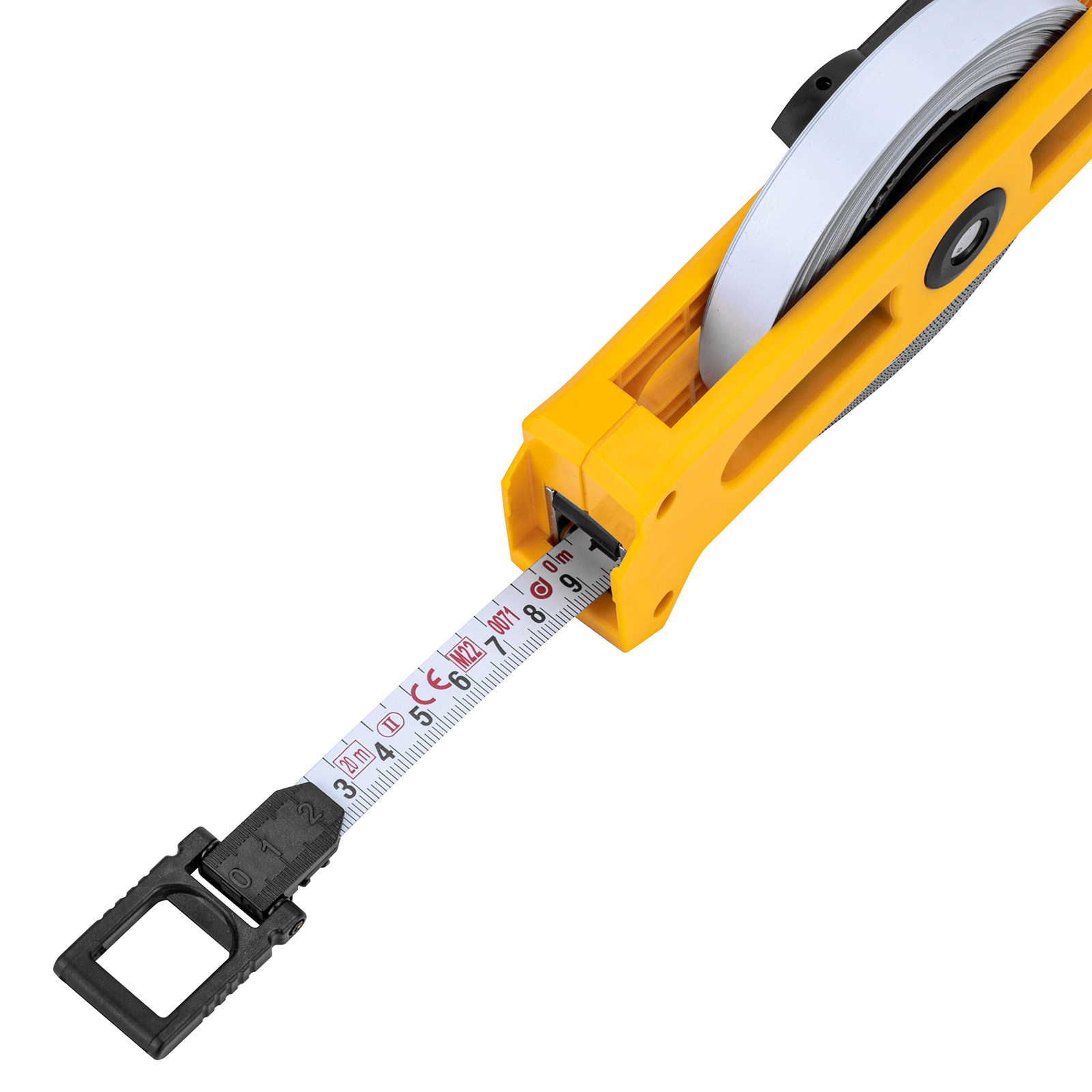 Рулетка геодезическая 20 м х 13 мм, открытый корпус, металлическая лента// Denzel