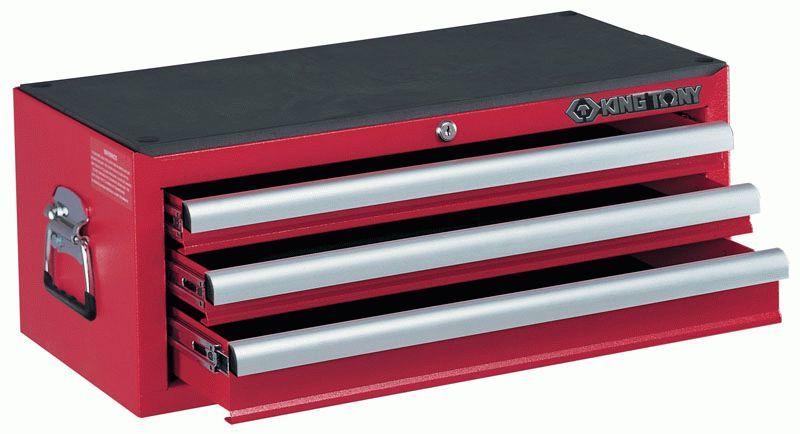 Ящик инструментальный, 3 полки, красный KING TONY 87421-3B