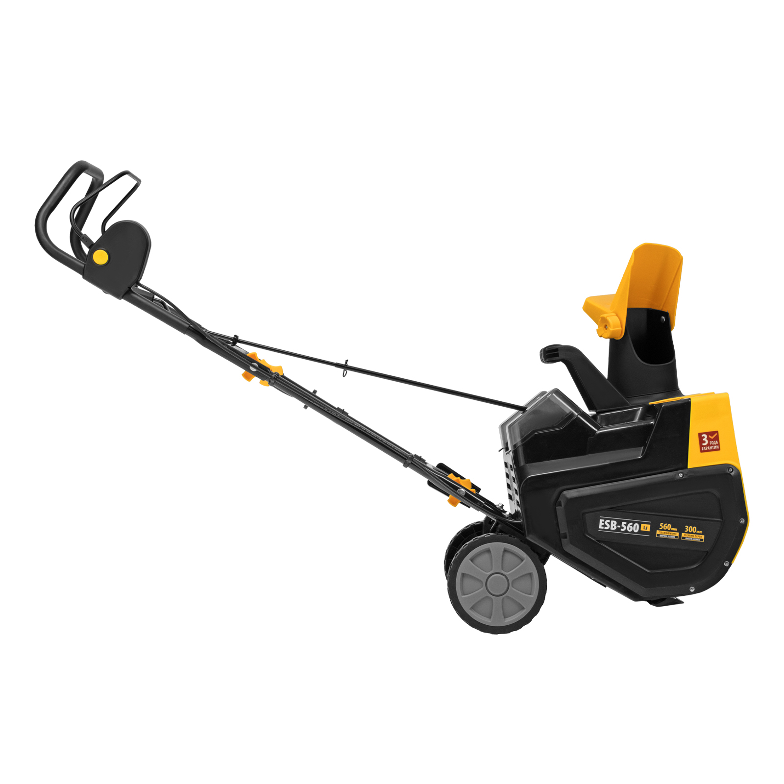 Снегоуборочная машина аккумуляторная, ESB-560Li, 560 мм, 40В, 2 АКБ 5 Ач, ЗУ, метал. шнек Denzel