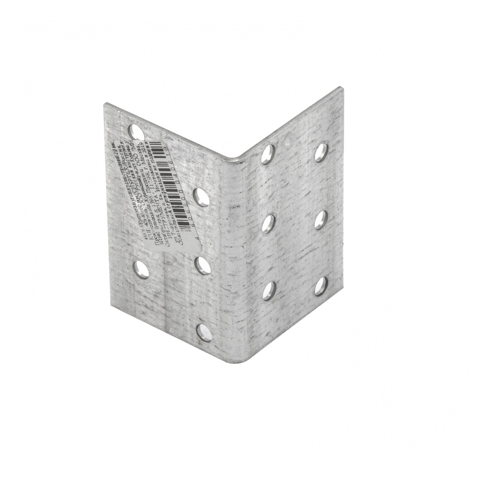 Крепежный уголок равносторонний 2 мм, KUR 40 x 40 x 60 мм Сибртех