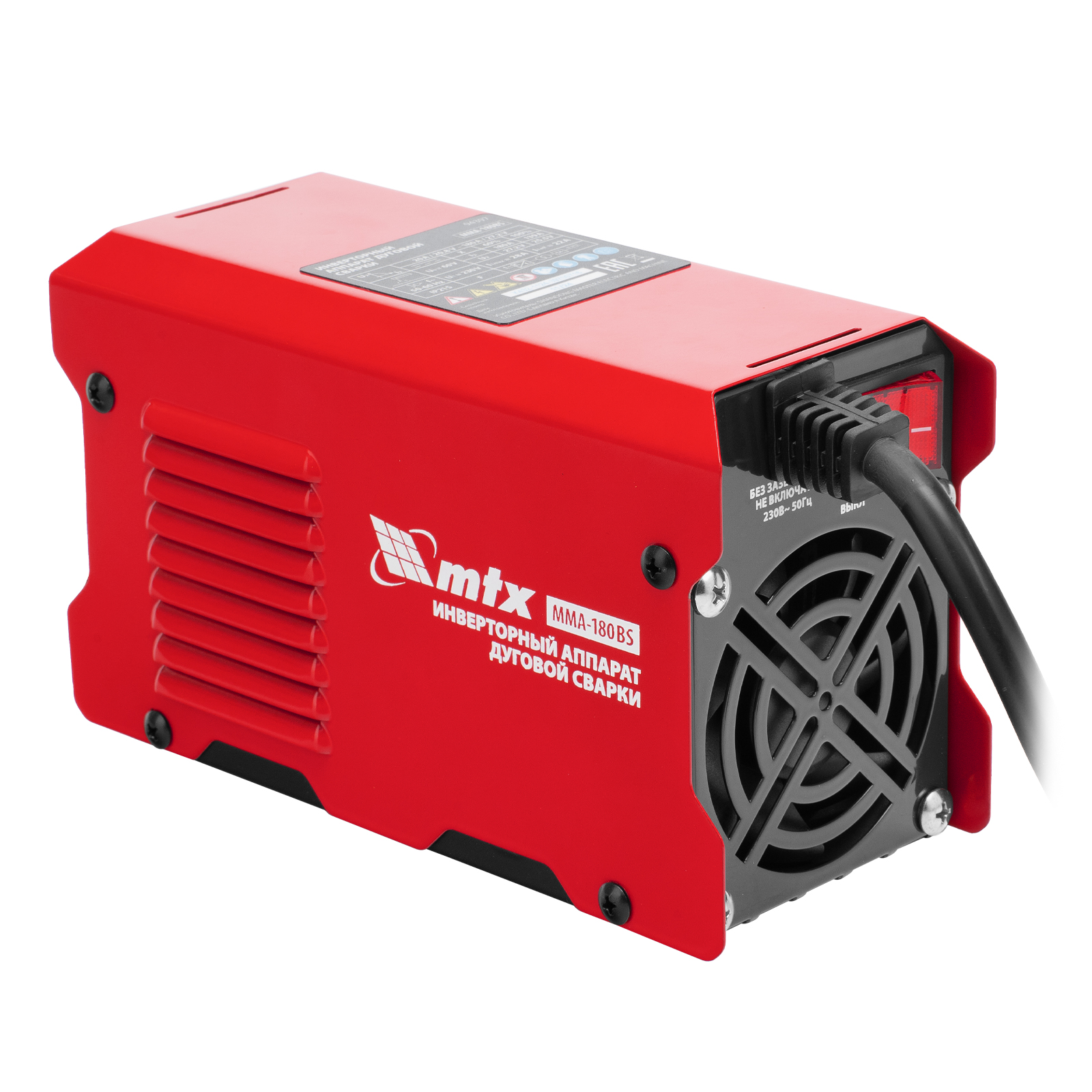 Инверторный аппарат дуговой сварки MMA-180BS, 180 А, ПВ 60% MTX