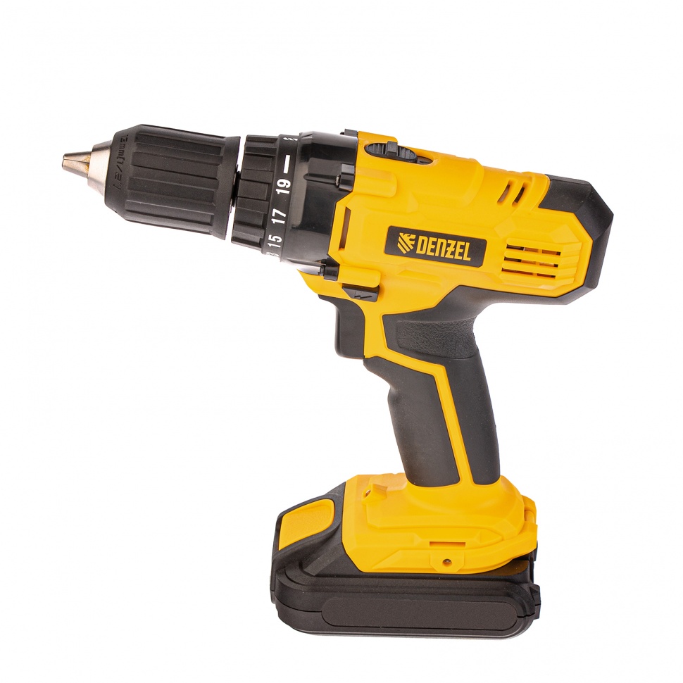 Дрель-шуруповерт аккумуляторная CDL-IB-18-02, Li-Ion, 18 В, 2 акк.// Denzel