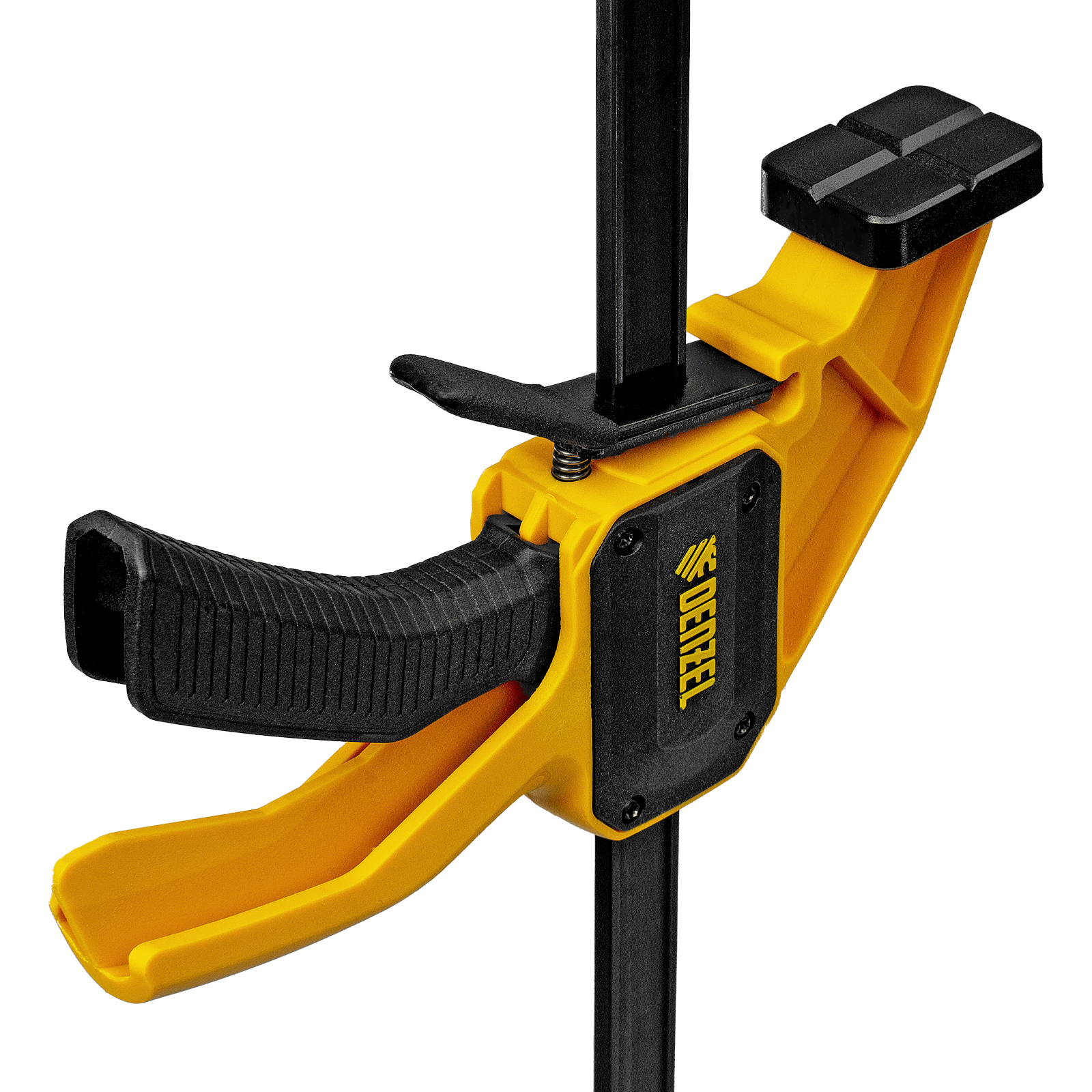 Струбцина F-образная, быстрозажимная, 150 х 55 мм, усиленный нейлоновый корпус Denzel