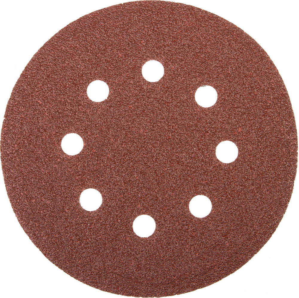 Круг шлифовальный универсальный STAYER "MASTER" из абразивной бумаги на велкро основе, 8 отверстий, Р40, 125мм, 5шт