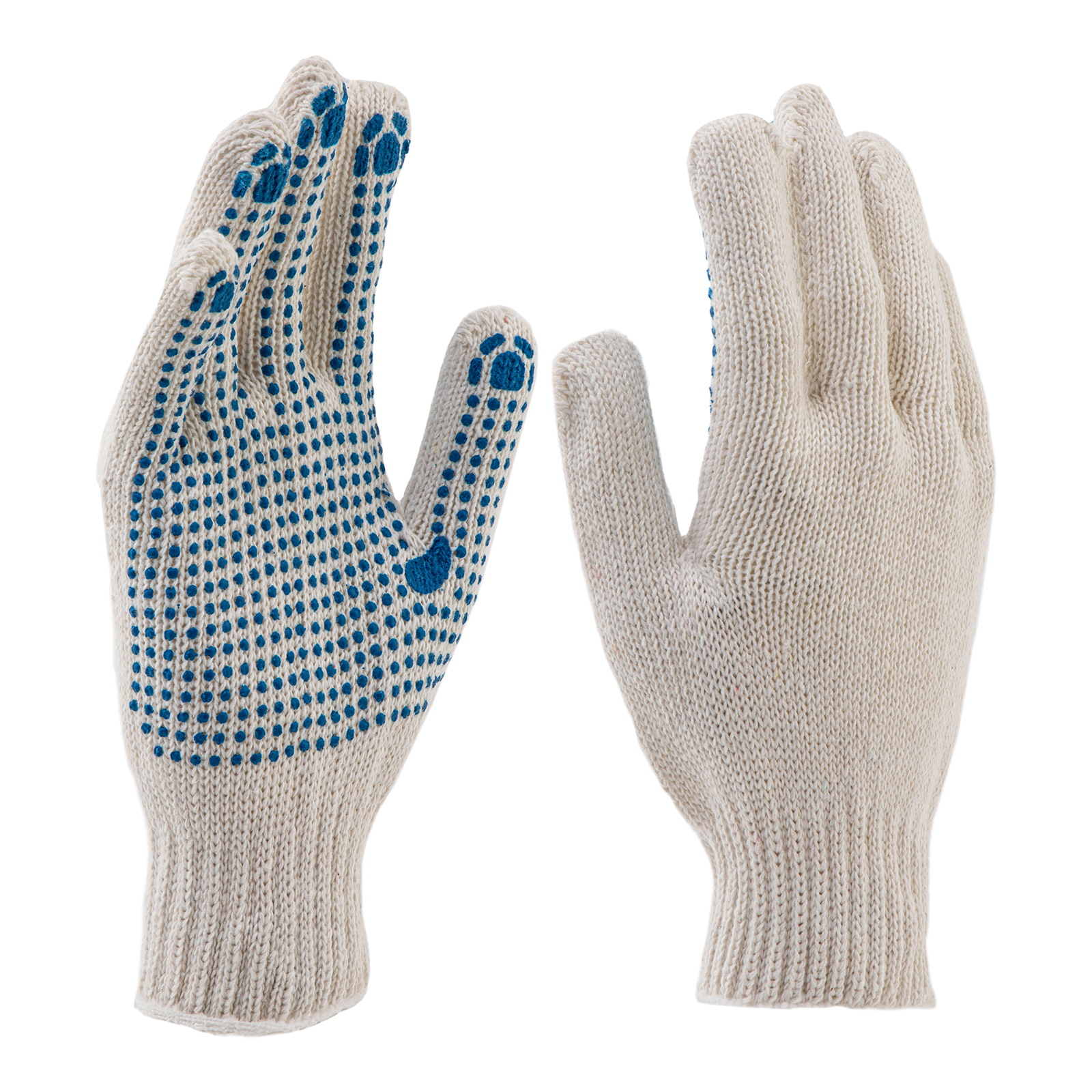 Перчатки х/б, ПВХ покрытие, "Точка", 7 класс Сибртех