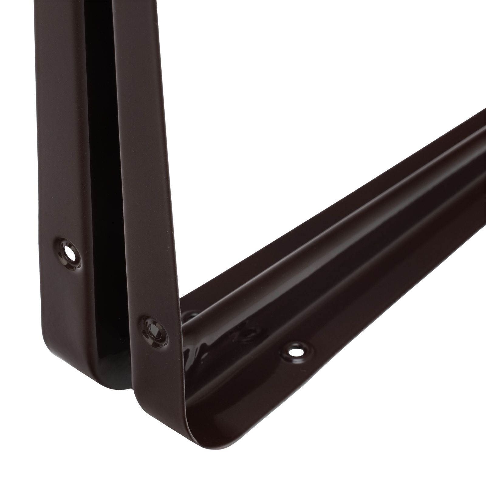 Кронштейн угловой с ребром, 350 х 400 мм, коричневый, / Сибртех