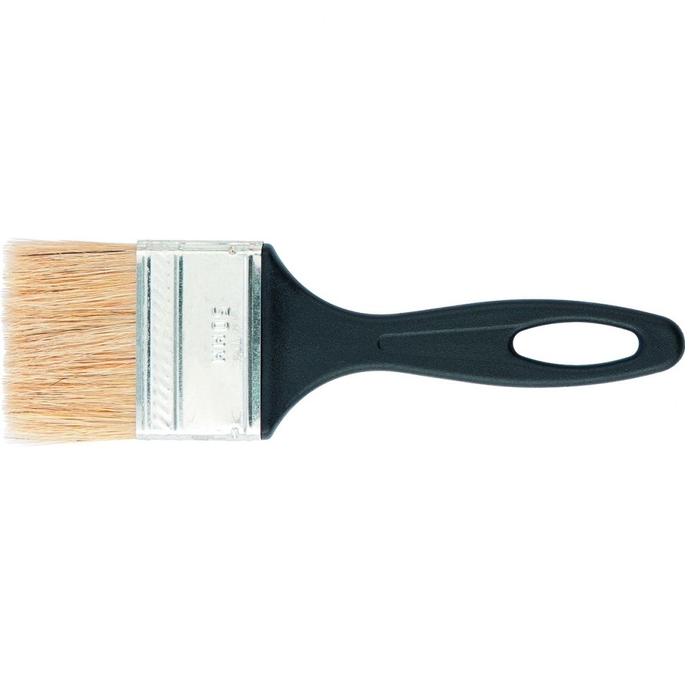 Кисть флейцевая "Стандарт", 70 х 6 мм, натуральная щетина, пластиковая ручка Сибртех