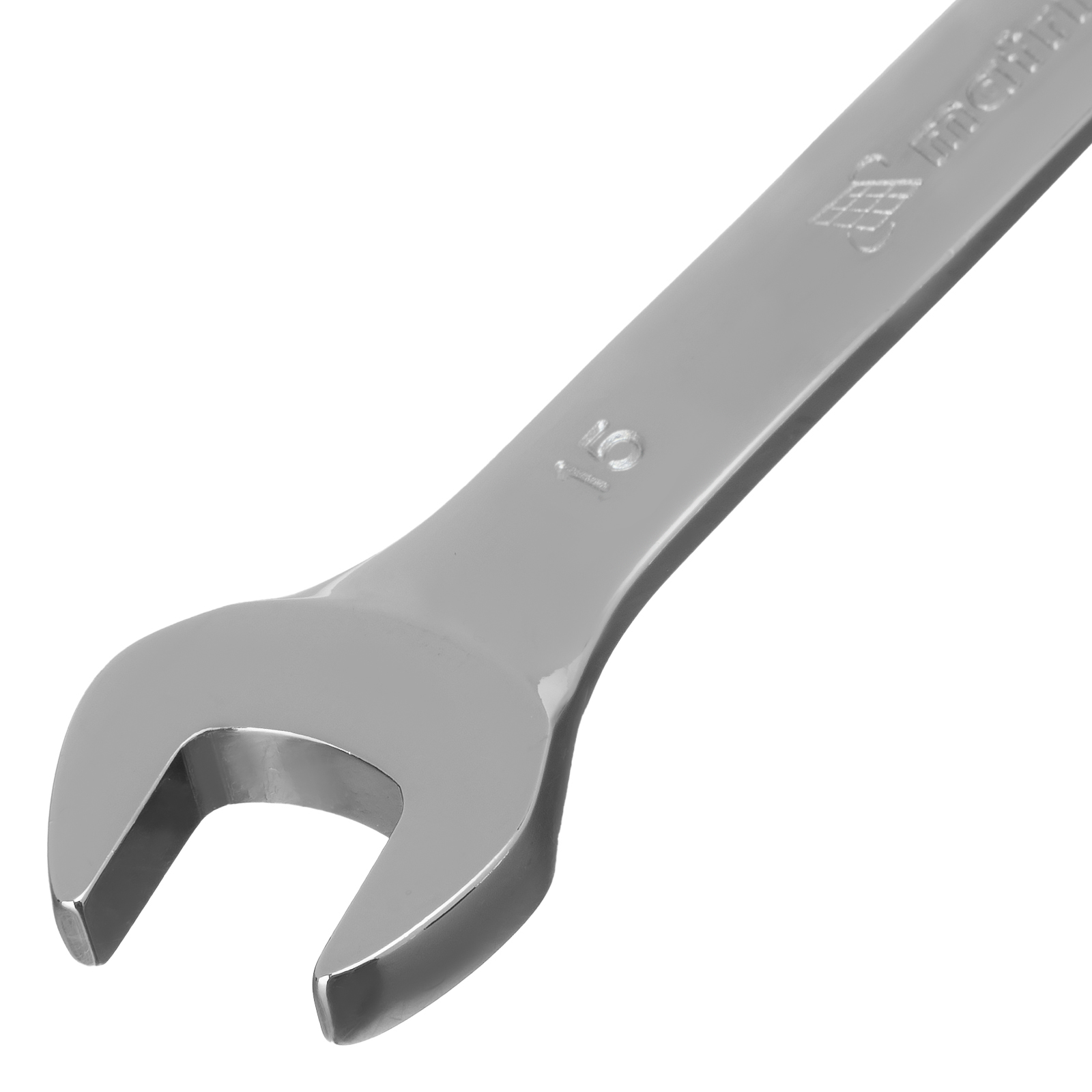 Ключ комбинированный трещоточный, 15 мм, CrV, зеркальный хром Matrix Professional