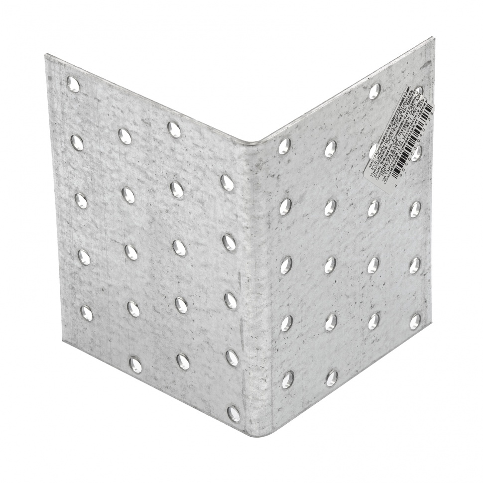 Крепежный уголок равносторонний 2 мм, KUR 80 х 80 х 100 мм Сибртех