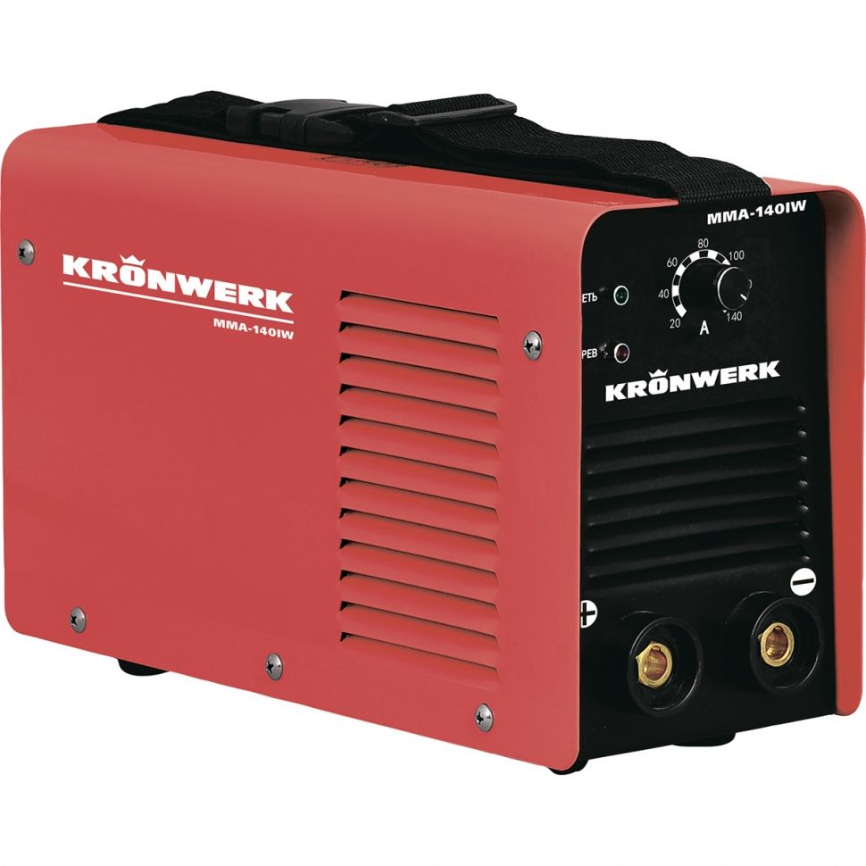 Аппарат инверторный дуговой сварки ММА-160IW, 160 А, ПВР60%, диаметр электрода 1.6-3.2 мм, провод 2 м Kronwerk
