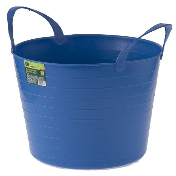 Ведро гибкое сверхпрочное, 14 л, синее, Россия, Сибртех