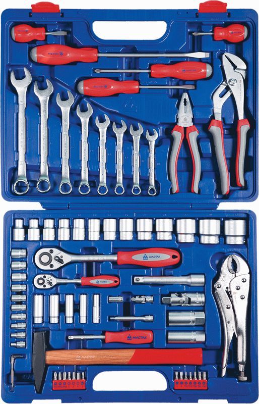 Набор инструментов универсальный, 72 предмета МАСТАК Plus M-072C